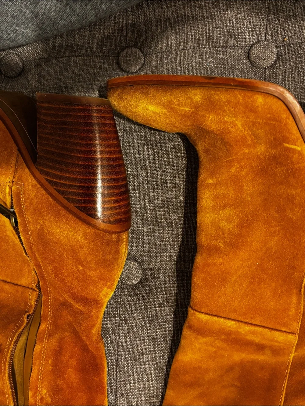 Sam Edelman Over-the-Knee Suede Boots in Cognac